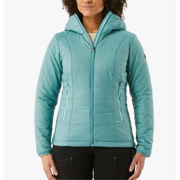 Forclaz Hooded packable Puffer Jacket, Turquoise, Medium - Picture 1 of 15